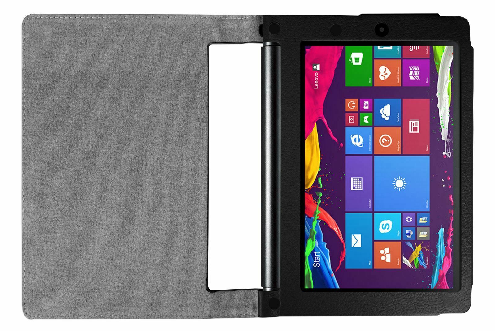 Černé kožené pouzdro / obal pro tablet Lenovo Yoga 2 10
