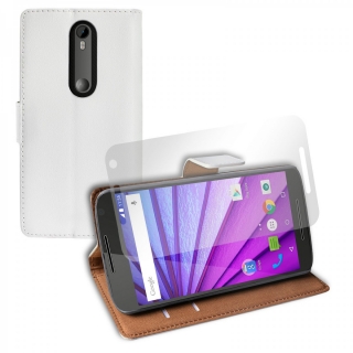 Pouzdro peněženka pro Motorola Moto G 3. Generation + Folie