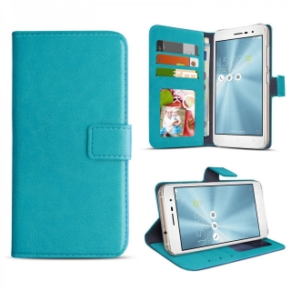 Modré luxusní pouzdro obal peněženka pro Asus Zenfone 3