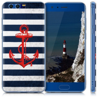 AKCE IHNED! Silikonový "námořnický" obal / kryt / pouzdro pro Huawei Honor 9