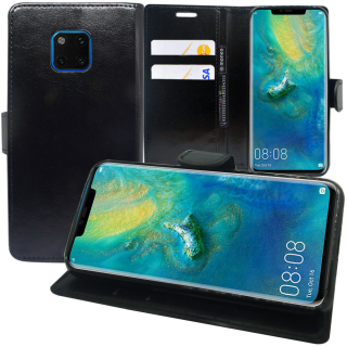Černé pouzdro peněženka obal pro Huawei Mate 20 Pro
